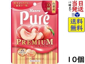 カンロ ピュレグミプレミアム 山梨産白桃 54g ×10個賞味期限2024/09