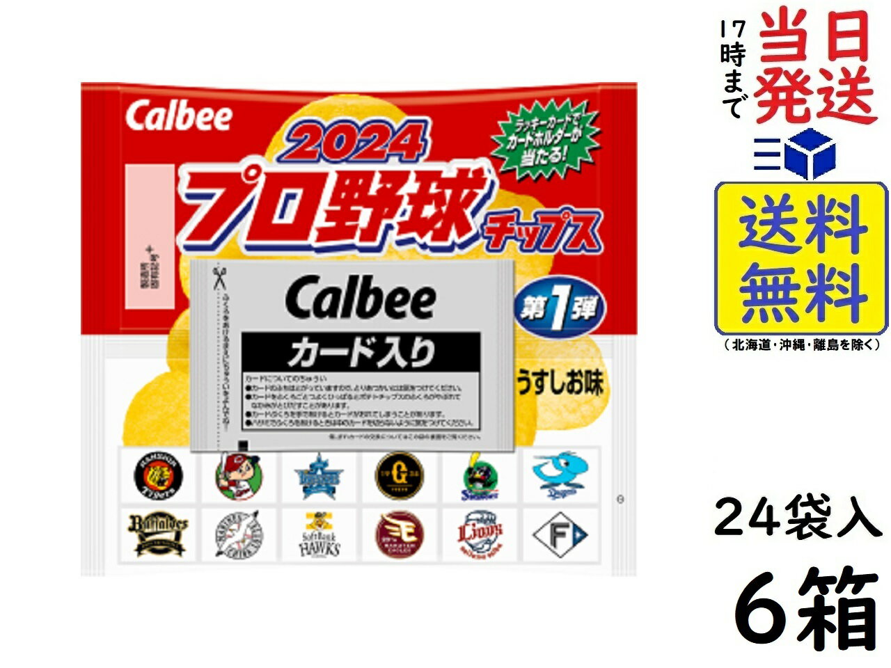 カルビー 2024 プロ野球チップス 第1弾 22g×24個×6箱 賞味期限2024/09