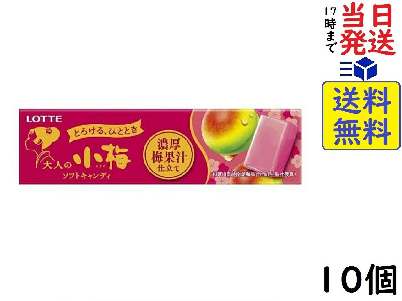 ロッテ 大人の小梅 濃厚梅果汁仕立て 10粒 ×10個賞味期限2024/06
