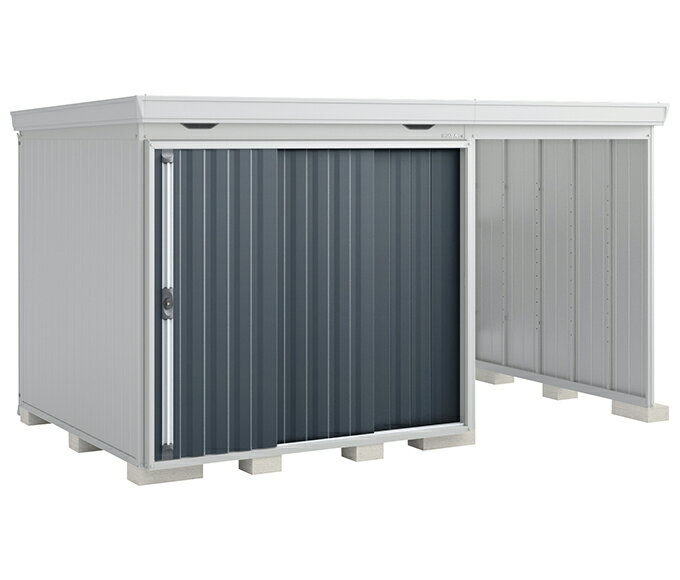 イナバ物置　フォルタウィズ　FW-15K+2222S（スタンダード/一般型/左側開放スペース型番）物置き　中型　屋外　収納庫　駐輪　自転車　スペース