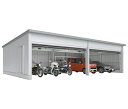 イナバ物置 タフレージ WG-D6060・66MU(オーバースライドタイプ/多雪型/4台収納タイプ)電動開閉ガレージ 物置き 中型 屋外 収納庫 駐輪 自転車 ...