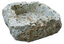 大谷石割肌鉢　U-1型（35701）（ジャービス商事）エクステリア　ガーデニング用品　園芸用品　ディスプレイ　自然石　石鉢