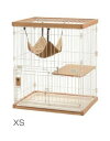 リッチェル ペット 木製お掃除簡単キャットサークル XS ※2個セット (*4t車以外での配送不可*1Fエントランス渡し)前面パネルがフルオープン。お掃除ラクラ...
