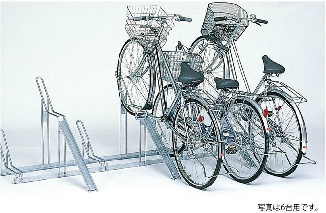 タクボ サイクルラック CP-CR型 高低ラック CP-CR7H(ラック高×4 ラック低×3)自転車置場 自転車ラック 自転車収納 7台用 集合住宅 マンション 店舗 送料無料