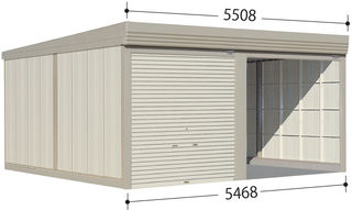 タクボ物置　ガレージ倉庫カールフォーマ CM-SZ5460（多雪型・結露減少屋根） 2連棟