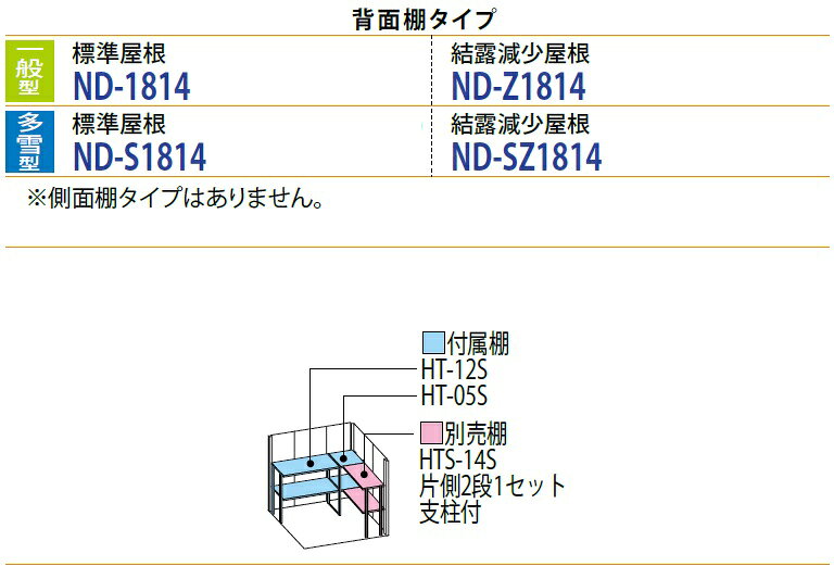タクボ物置　Mr.ストックマン・ダンディ ND-1814（一般型・標準屋根・背面棚タイプ） 扉色：(MW)ムーンホワイト中・大型物置 収納庫 屋外 物置き 送料無料 3