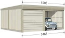 タクボ物置 ガレージ倉庫ベルフォーマ SM-Z5453(一般型・結露減少屋根) 2連棟
