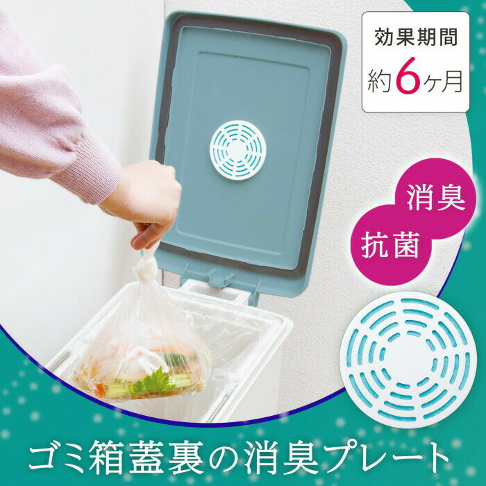 消臭剤 ゴミ箱用 生ごみ 臭い 臭い取り 消臭 ゴミ箱蓋裏の消臭プレート 6か月持続