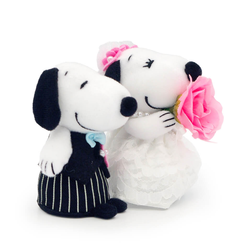 結婚式 ぬいぐるみ ｢スヌーピー＆ベル ウェディング ミニマスコット｣(電報なし) 送...