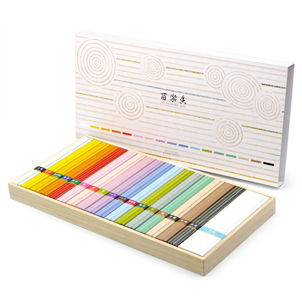 進物用 線香 香彩堂 ｢百楽香　詰め合わせ17種｣ (電報なし) 送料無料 贈答用 ギフト 熨斗無料 のし対応 お線香 お香 御香 葬儀 通夜 告別式 法要 法事 お悔やみ お供え 一周忌 命日 お彼岸 彼岸供養 お盆 初盆 新盆見舞い 即日発送 翌日配達