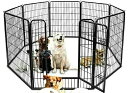ペットフェンス 中大型犬用 ペットケージ ペットフェンス ゲージ サークル トレーニングサークル スチール製 複数の組み合わせ 室内室外兼用 犬小屋 ペット用品