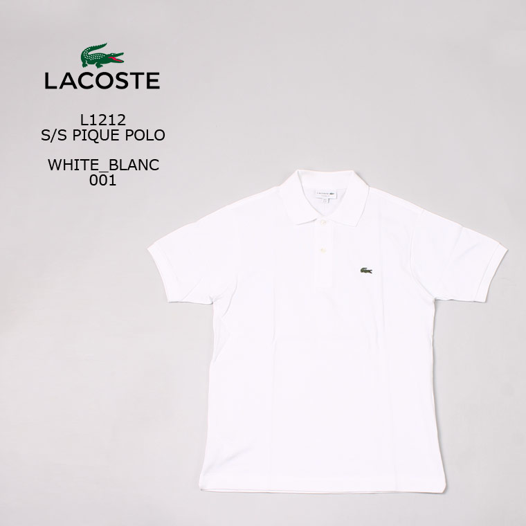 ラコステ [並行輸入品] FRANCE LACOSTE (フランスラコステ) S/S PIQUE POLO - WHITE BLANC 001 フララコ ポロシャツ メンズ