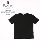 BANDOL (バンドール) S/S PIQUE CREW TEE w/POCKET - NOIR カットソー メンズ
