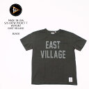 FELCO (フェルコ) MADE IN USA S/S CREW POCKET T W/PRINT EAST VILLAGE - BLACK プリント Tシャツ メンズ