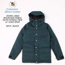 クレセントダウンワークス ダウンジャケット メンズ CRESCENT DOWN WORKS (クレセントダウンワークス) DOWN LINED MOUNTAIN PARKA 60/40 STREAK FREE w/ LOGO SNAP - NAVY_BLACK