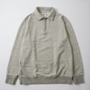 FELCO (フェルコ) 10oz LT WEIGHT FRENCH TERRY L/S HALF ZIP COLLARED SWEATSHIRT - TWISTED GREY ハーフジップ メンズ