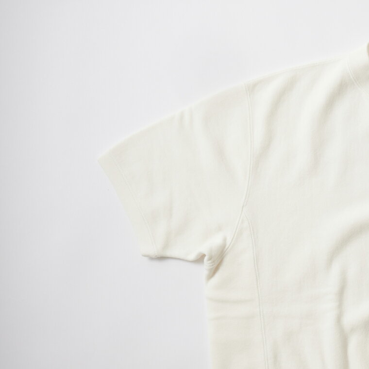 FELCO (フェルコ) 10oz LT WEIGHT FRENCH TERRY S/S INVERSE WEAVE SWEAT CLASSIC FIT - WHITE 半袖 スウェット メンズ 3