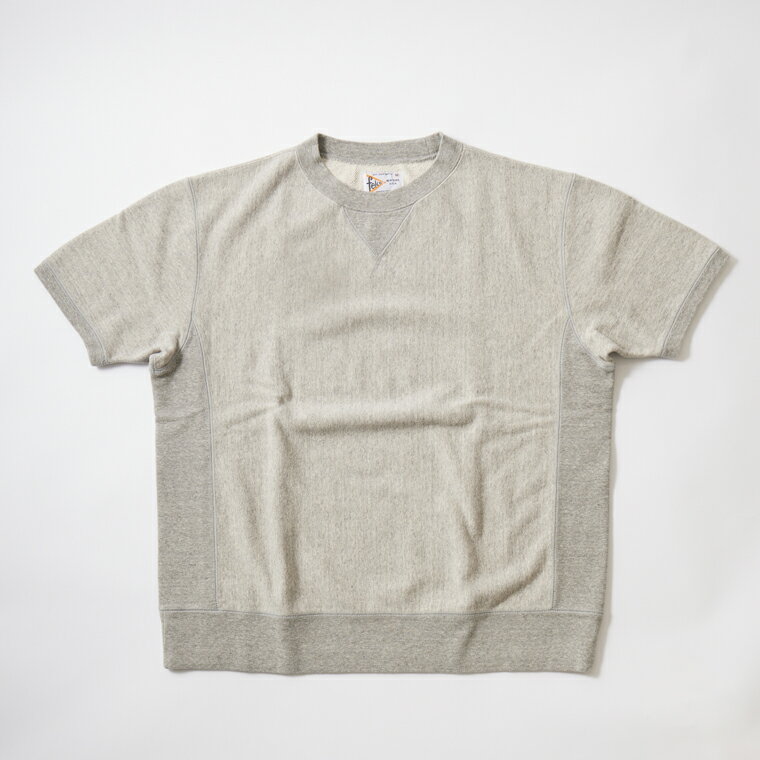 FELCO (フェルコ) 10oz LT WEIGHT FRENCH TERRY S/S INVERSE WEAVE SWEAT CLASSIC FIT - TWISTED GREY 半袖 スウェット メンズ