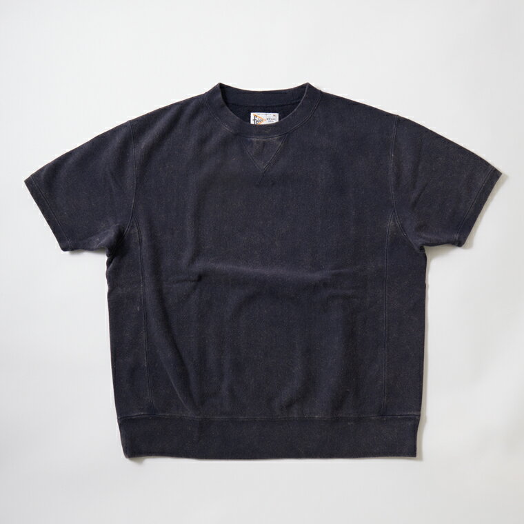 FELCO (フェルコ) 10oz LT WEIGHT FRENCH TERRY S/S INVERSE WEAVE SWEAT CLASSIC FIT - VINTAGE FROST NAVY 半袖 スウェット メンズ