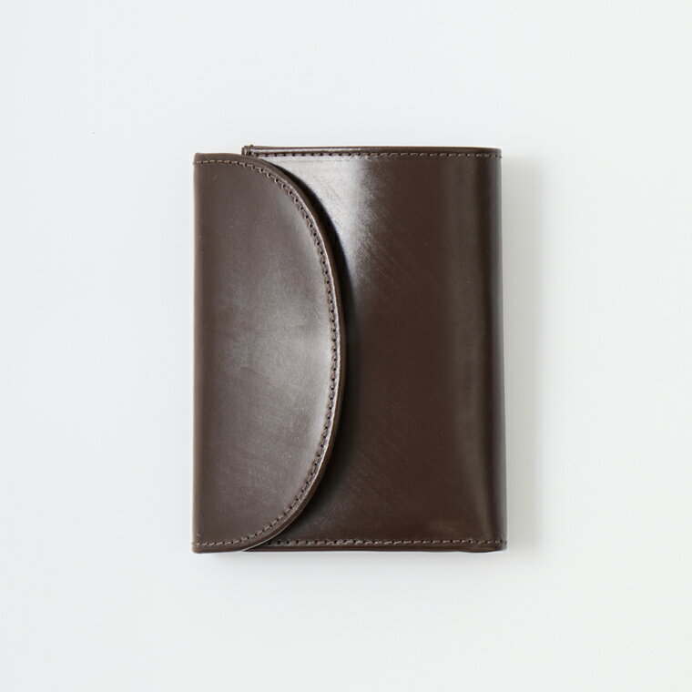 U, 吉 - BEORMA LEATHER COMPANY (ベオーマレザーカンパニー) BRIDLE LEATHER 3 FOLD WALLET - DARK BROWN ブライドルレザー 3つ折り財布