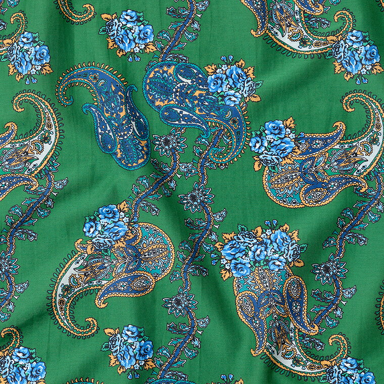 D.C. WHITE (ディーシーホワイト) VINTAGE BANDANA - GREEN コットンシルク ヴィン...