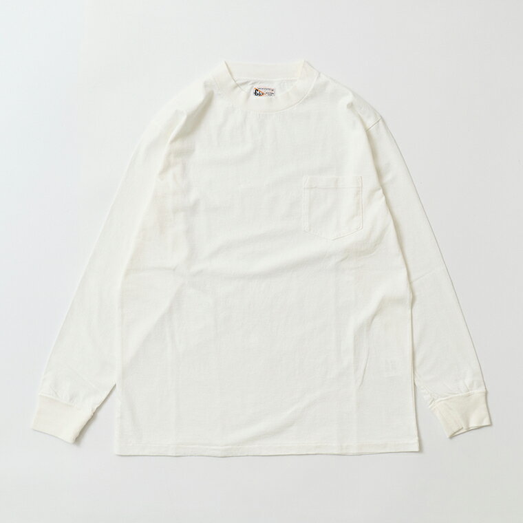 Rakuten - FELCO (フェルコ) L/S HI CREW POCKET TEE 5oz 30SINGLE CALIFORNIA JERSEY - OFF WHITE ロンT メンズ