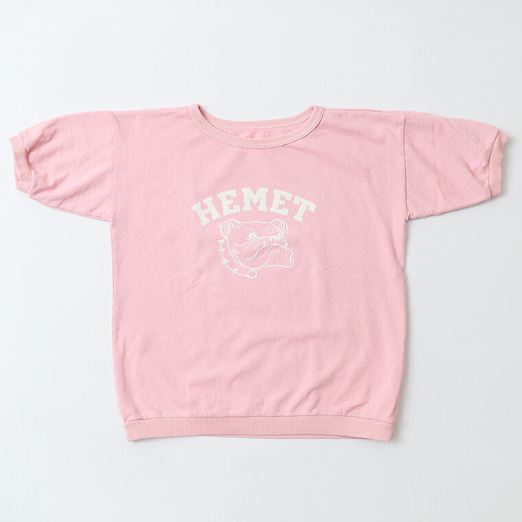 MIXTA (ミクスタ) S/S CREW NECK SET IN SWEAT SHIRT HEMET - PINK アメリカ製 半袖スウェット メンズ レディース（楽天・Explorer）