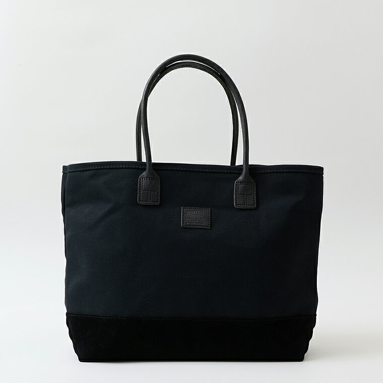 Rakuten - HERITAGE LEATHER (ヘリテイジレザー) 24oz CANVAS SUEDE BOTTOM DAY TOTE BAG - BLACK_BLACK トートバッグ メンズ
