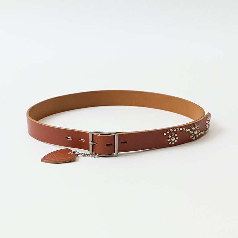 Rakuten - HTC (エイチティーシー) END ONLY 25 STUDS LG 1.25 BELT - TAN メンズ アメリカ製 スタッズ レザーベルト