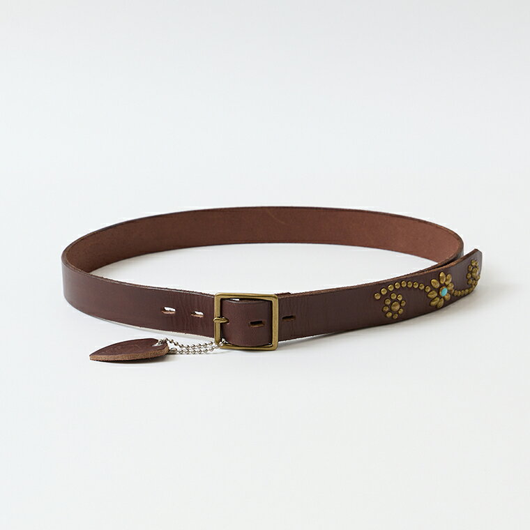 Rakuten - HTC (エイチティーシー) END ONLY 25 TQ LG 1.25 BELT - BROWN メンズ アメリカ製 スタッズ レザーベルト