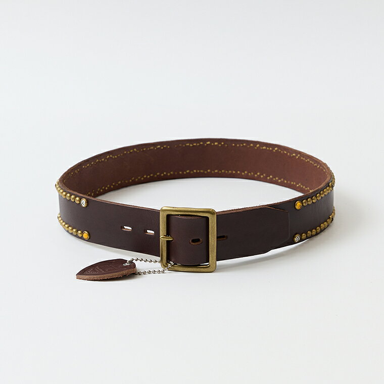 Rakuten - HTC (エイチティーシー) STONE 1.75 BELT - BROWN メンズ アメリカ製 スタッズ レザーベルト