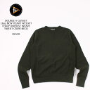 FELCO (フェルコ) DOUBLE V GUSSET 16oz NEW HEAVY WEIGHT TERRY INVERSE WEAVE SWEAT CREW NECK - BLACK トレーナー メンズ