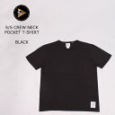 FELCO (フェルコ) S/S CREW NECK POCKET T SHIRT - BLACK 無地 Tシャツ メンズ