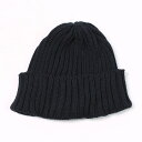 HIGHLAND 2000 (ハイランド2000) 2×1 COTTON SHORT WATCH CAP - RICH NAVY コットン ニットキャップ