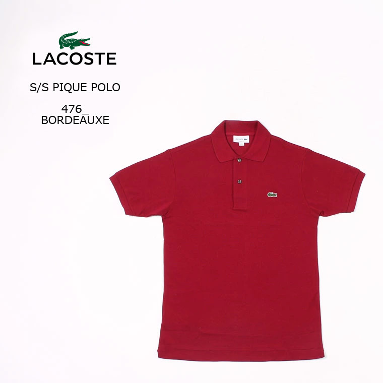 ラコステ [並行輸入品] FRANCE LACOSTE (フランスラコステ) S/S PIQUE POLO - 476 BORDEAUX フララコ ポロシャツ メンズ