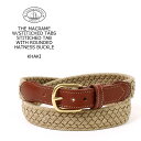 LEATHERMAN BELT (レザーマンベルト) THE MACRAME W/STITICHED TABS STITICHED TAB WITH ROUNDED HATNESS BUCKLE - KHAKI アメリカ製 ベルト メンズ