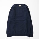 WILLIAM LOCKIE (ウィリアム ロッキー) LAMBSWOOL CREW NECK SWEATER - MIDNIGHT MIX