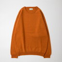 WILLIAM LOCKIE (ウィリアム ロッキー) LAMBSWOOL CREW NECK SWEATER - OXIDE