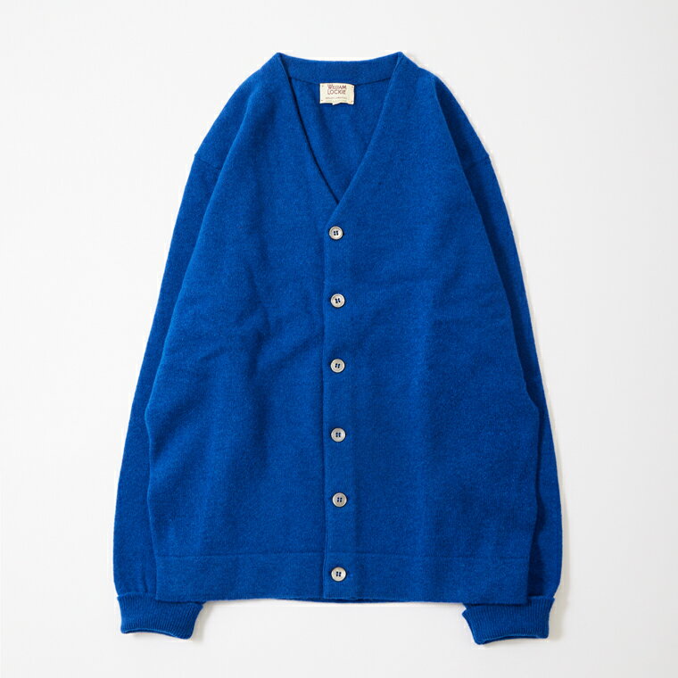 WILLIAM LOCKIE (ウィリアム ロッキー) LAMBSWOOL CARDIGAN W/SIDE BUTTON - DEARNE