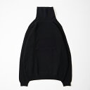 WILLIAM LOCKIE (ウィリアム ロッキー) LAMBSWOOL JUMPER ROLL NECK SWEATER - BLACK