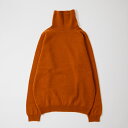 WILLIAM LOCKIE (ウィリアム ロッキー) LAMBSWOOL JUMPER ROLL NECK SWEATER - OXIDE