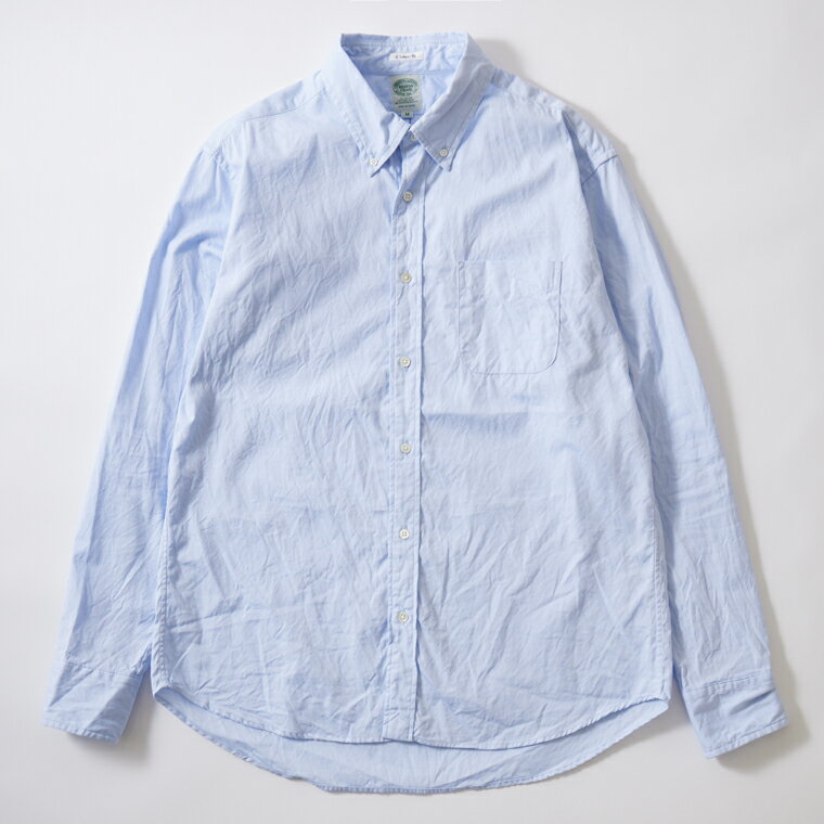 KEATON CHASE USA (キートンチェイスUSA) L/S MODIFIED CLASSIC FIT BD SHIRT PINPOINT OXFORD - BLUE オックスフォードシャツ メンズ