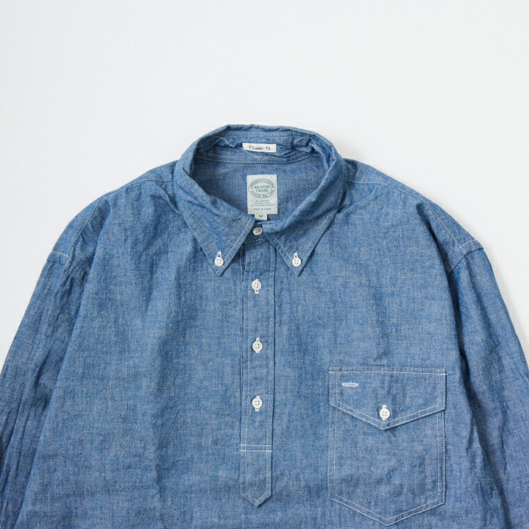 KEATON CHASE USA (キートンチェイスUSA) L/S CLASSIC FIT PULLOVER BD SHIRT 5oz ...