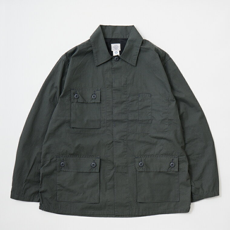 Rakuten - POST OVERALLS (ポストオーバーオールズ) BDU R2 MICRO PRINT - GREY カバーオール メンズ’