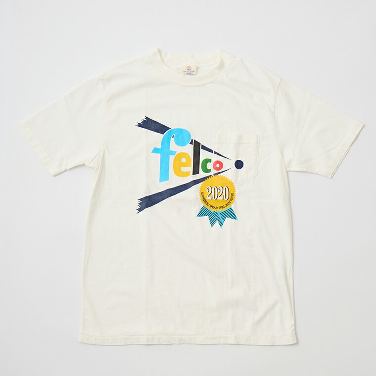 FELCO (フェルコ) S/S HI CREW POCKET T W/PRINT OLYMPIC COLOR FELCO - WHITE プリントTシャツ メンズ’