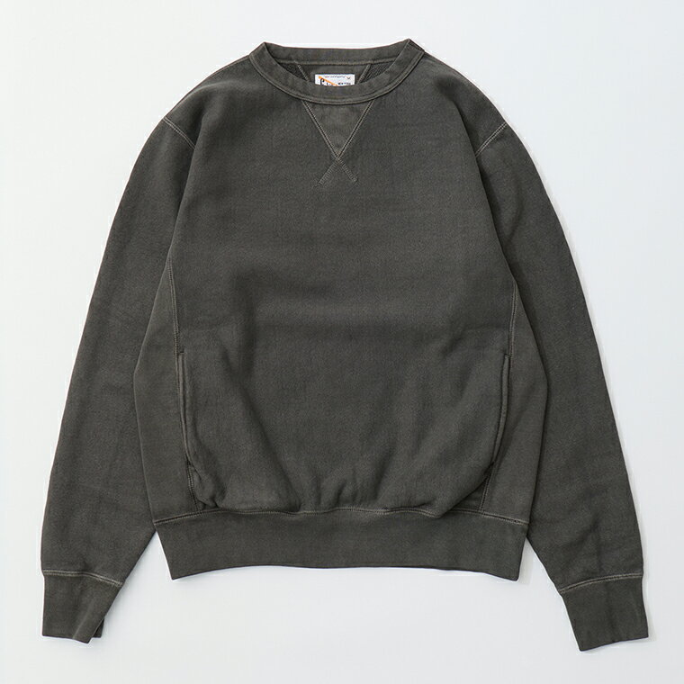 Rakuten - FELCO (フェルコ) 16oz TERRY CLASSIC FIT INVERSE WEAVE DOUBLE V GUSSET SET IN CREW SWEAT W/SLASH POCKET - PGR BLACK トレーナー メンズ