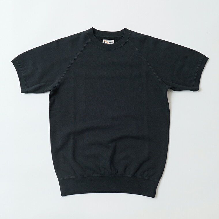 Hawaiian - FELCO (フェルコ) 10oz Lt WEIGHT FRENCH TERRY S/S CLASSIC FIT RAGLAN SWEAT - BLACK 半袖 スウェット メンズ