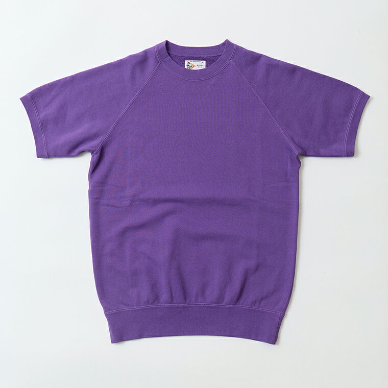 Rakuten - FELCO (フェルコ) 10oz Lt WEIGHT FRENCH TERRY S/S CLASSIC FIT RAGLAN SWEAT - PURPLE 半袖 スウェット メンズ