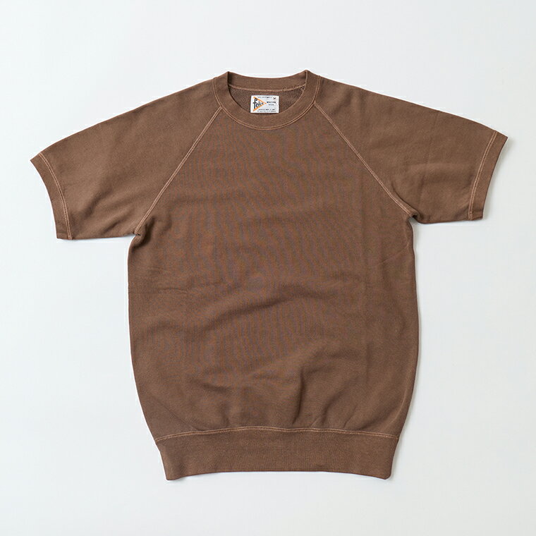 FELCO (フェルコ) 10oz Lt WEIGHT FRENCH TERRY S/S CLASSIC FIT RAGLAN SWEAT - PGR BROWN 半袖 スウェット メンズ