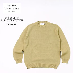 JAMES CHARLOTTE (ジェームス シャルロット) CREW NECK PULLOVER COTTON - SAFARI スプリングニット メンズ